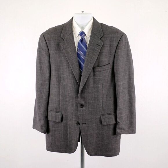 Jos A Bank Brown Tweed‎ Wool Bamboo Birdseye 42R Sport Coat 2 Button - Picture 4 of 14